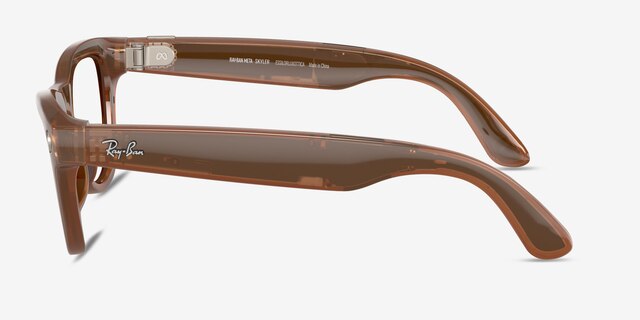 Ray-Ban Meta Skyler Shiny Caramel Plastic from EyeBuyDirect, Side View