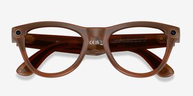 Ray-Ban Meta Skyler (Gen 1) Shiny Caramel Plastic from EyeBuyDirect, Closed View