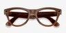 Ray-Ban Meta Skyler Shiny Caramel Plastic from EyeBuyDirect, Closed View