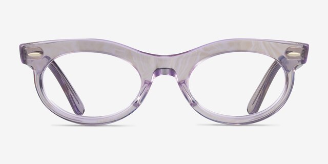 Ray-Ban RB2242V Photo Waves Purple PlastiqueMontures de lunettes de vue d'EyeBuyDirect, Vue de Face