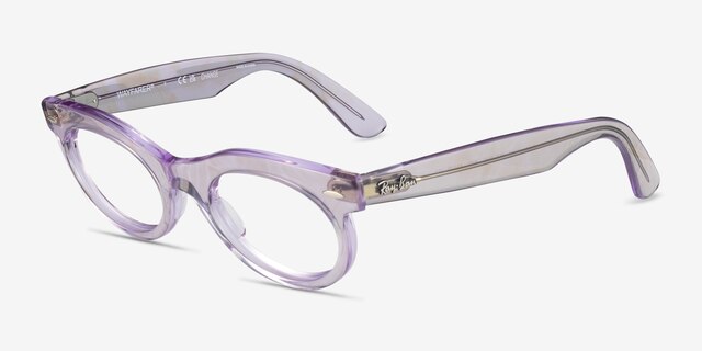 Ray-Ban RB2242V Photo Waves Purple PlastiqueMontures de lunettes de vue d'EyeBuyDirect, Vue d'Angle