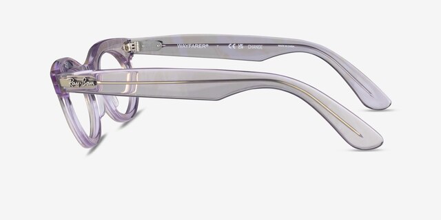 Ray-Ban RB2242V Photo Waves Purple PlastiqueMontures de lunettes de vue d'EyeBuyDirect, Vue de Côté