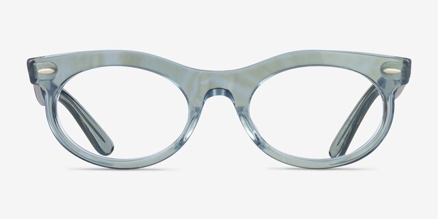 Ray-Ban RB2242VF Photo Waves Azure AcétateMontures de lunettes de vue d'EyeBuyDirect, Vue de Face