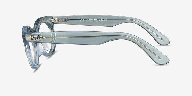 Ray-Ban RB2242VF Photo Waves Azure AcétateMontures de lunettes de vue d'EyeBuyDirect, Vue de Côté