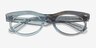 Ray-Ban RB2242VF Photo Waves Azure AcétateMontures de lunettes de vue d'EyeBuyDirect, Vue Rapprochée