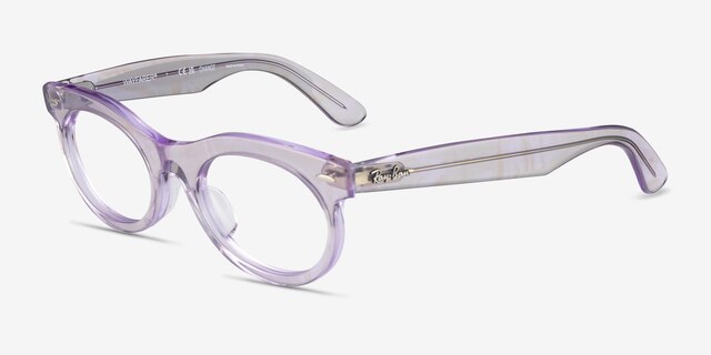 Ray-Ban RB2242VF Photo Waves Purple AcetateEyeglass Frames from EyeBuyDirect, Angle View