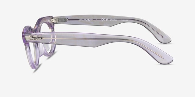 Ray-Ban RB2242VF Photo Waves Purple AcetateEyeglass Frames from EyeBuyDirect, Side View