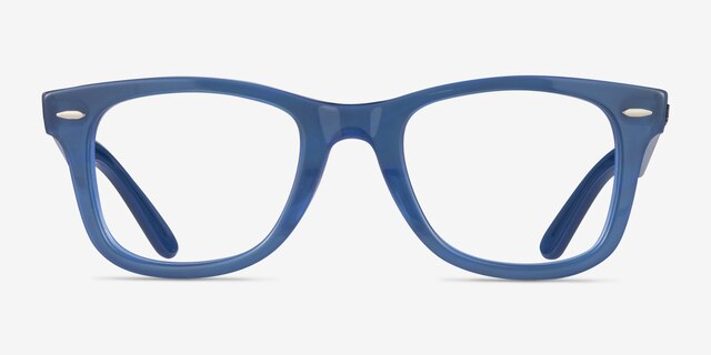 Ray-Ban RB4340V Wayfarer Photo Striped Blue PlasticEyeglass Frames from EyeBuyDirect, Front View