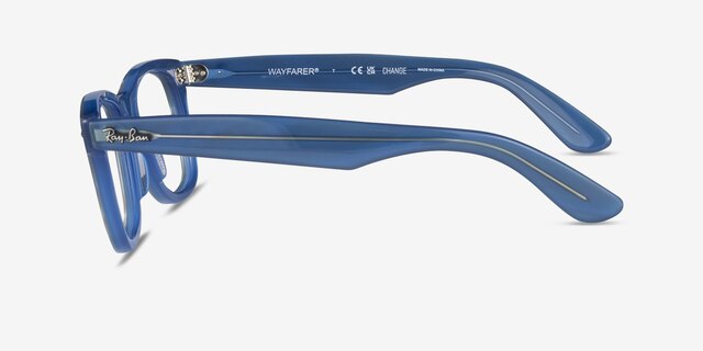 Ray-Ban RB4340V Wayfarer Photo Striped Blue PlasticEyeglass Frames from EyeBuyDirect, Side View