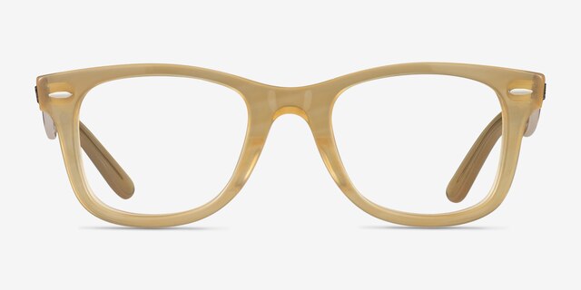 Ray-Ban RB4340V Wayfarer Photo Striped Brown PlasticEyeglass Frames from EyeBuyDirect, Front View