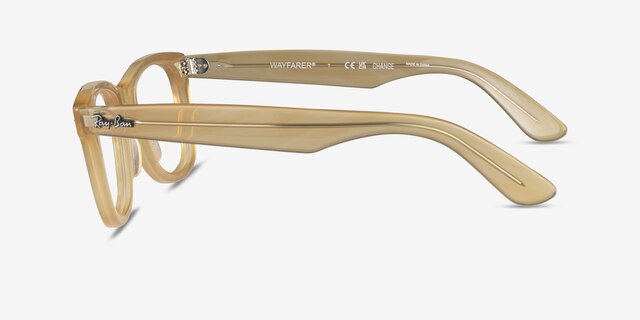 Ray-Ban RB4340V Wayfarer Photo Striped Brown PlasticEyeglass Frames from EyeBuyDirect, Side View