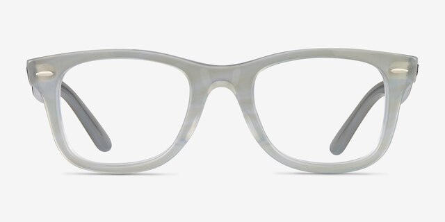 Ray-Ban RB4340V Wayfarer Photo Striped Light Blue PlasticEyeglass Frames from EyeBuyDirect, Front View