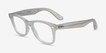 Ray-Ban RB4340V Wayfarer Photo Striped Light Blue PlasticEyeglass Frames from EyeBuyDirect, Angle View