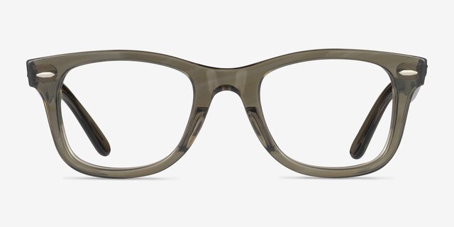 Ray-Ban RB4340V Wayfarer Photo Striped Gray PlasticEyeglass Frames from EyeBuyDirect, Front View