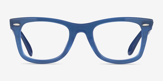 Ray-Ban RB5121F Photo Striped Blue AcetateEyeglass Frames from EyeBuyDirect, Front View