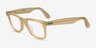 Ray-Ban RB5121F Photo Striped Brown AcétateMontures de lunettes de vue d'EyeBuyDirect, Vue d'Angle
