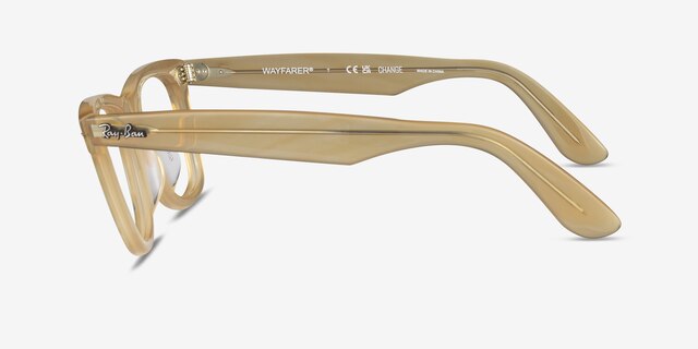 Ray-Ban RB5121F Photo Striped Brown AcétateMontures de lunettes de vue d'EyeBuyDirect, Vue de Côté