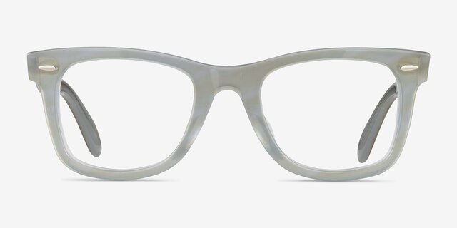 Ray-Ban RB5121F Photo Striped Light Blue AcétateMontures de lunettes de vue d'EyeBuyDirect, Vue de Face