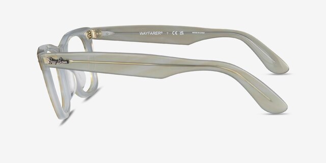 Ray-Ban RB5121F Photo Striped Light Blue AcétateMontures de lunettes de vue d'EyeBuyDirect, Vue de Côté