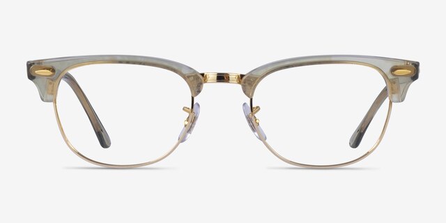 Ray-Ban RB5154 Clubmaster Photo Waves Gray AcetateEyeglass Frames from EyeBuyDirect, Front View