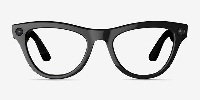 Ray-Ban Meta Skyler Sleek Black Plastic from EyeBuyDirect, Front View