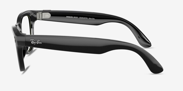 Ray-Ban Meta Skyler Sleek Black Plastic from EyeBuyDirect, Side View