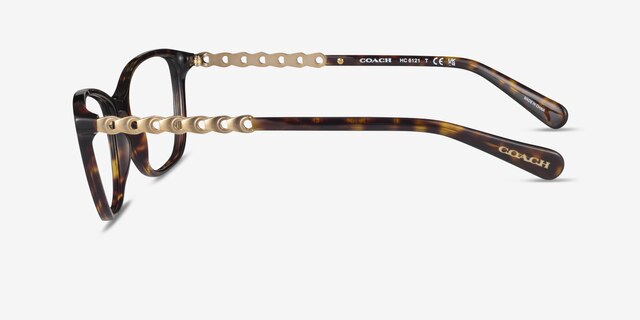 Coach HC6121 Dark Tortoise AcetateEyeglass Frames from EyeBuyDirect, Side View