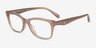 Coach HC6231U Milky Light Brown AcetateEyeglass Frames from EyeBuyDirect, Angle View