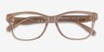 Coach HC6231U Milky Light Brown AcetateEyeglass Frames from EyeBuyDirect, Closed View