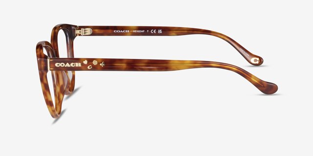 Coach HC6234F Caramel Tortoise AcetateEyeglass Frames from EyeBuyDirect, Side View