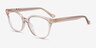 Coach HC6234U Transparent Dusty Rose AcetateEyeglass Frames from EyeBuyDirect, Angle View