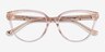 Coach HC6234U Transparent Dusty Rose AcetateEyeglass Frames from EyeBuyDirect, Closed View