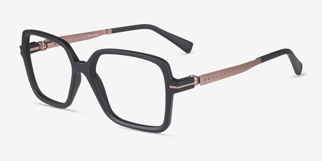 Oakley Sharp Line Satin Black Eco-friendlyEyeglass Frames from EyeBuyDirect, Angle View