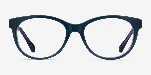 Ralph RA7094 Blue Purple AcetateEyeglass Frames from EyeBuyDirect, Front View