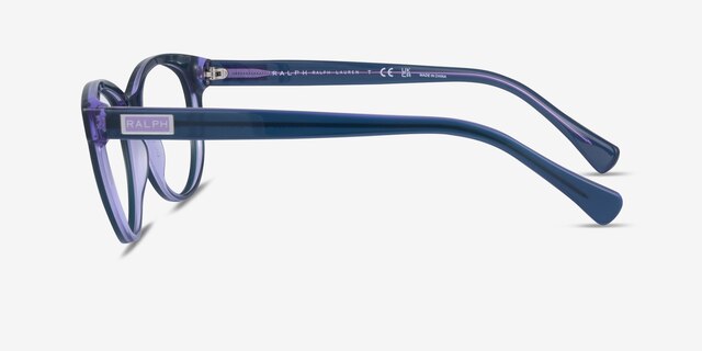 Ralph RA7094 Blue Purple AcetateEyeglass Frames from EyeBuyDirect, Side View