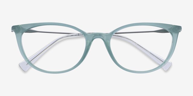 Ralph RA7123 Green Plastic-metalEyeglass Frames from EyeBuyDirect, Closed View
