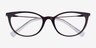 Ralph RA7123 Burgundy Plastic-metalEyeglass Frames from EyeBuyDirect, Closed View