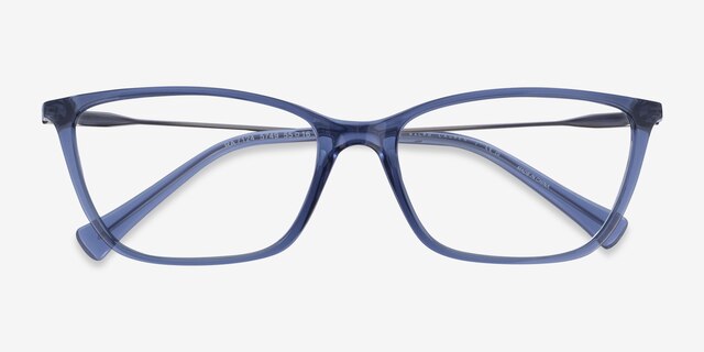 Ralph RA7124 Blue Plastic-metalEyeglass Frames from EyeBuyDirect, Closed View