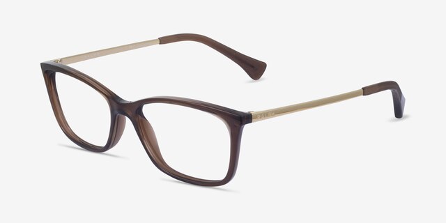 Ralph RA7130 Brown PlasticEyeglass Frames from EyeBuyDirect, Angle View