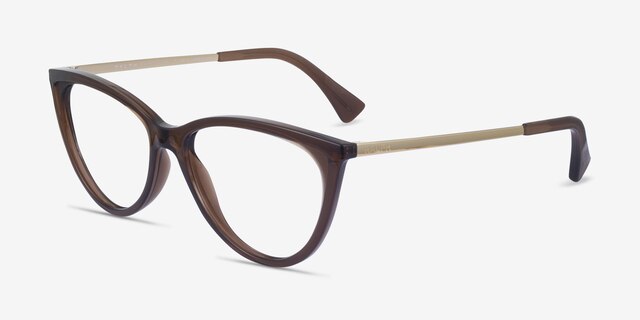 Ralph RA7131 Brown PlasticEyeglass Frames from EyeBuyDirect, Angle View