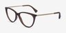 Ralph RA7131 Brown PlasticEyeglass Frames from EyeBuyDirect, Angle View