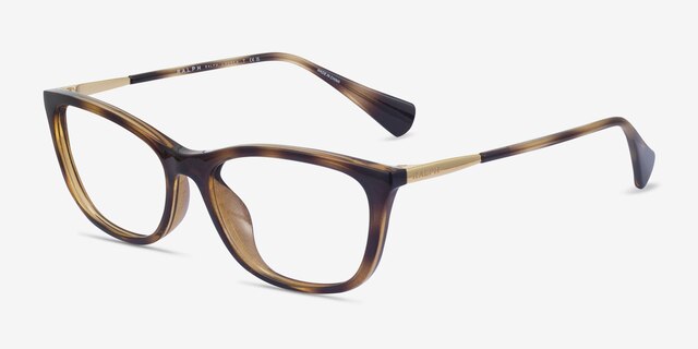 Ralph RA7138U Tortoise Plastic-metalEyeglass Frames from EyeBuyDirect, Angle View