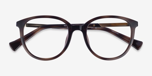 Ralph RA7149U Tortoise Plastic-metalEyeglass Frames from EyeBuyDirect, Closed View