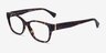 Ralph RA7150 Dark Tortoise AcetateEyeglass Frames from EyeBuyDirect, Angle View