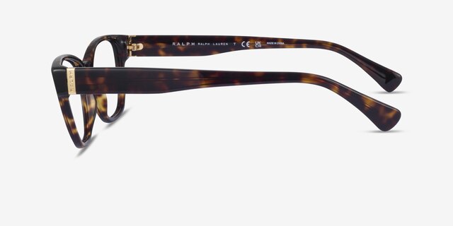 Ralph RA7150 Dark Tortoise AcetateEyeglass Frames from EyeBuyDirect, Side View