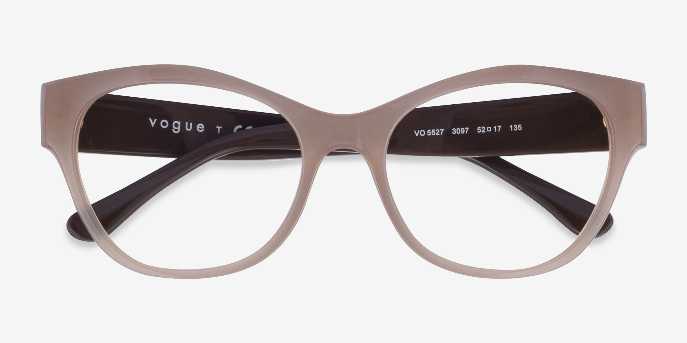 Vogue Eyewear VO5527 Brown PlasticEyeglass Frames from EyeBuyDirect, Closed View
