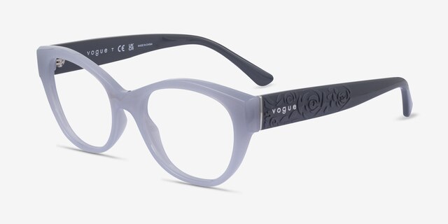 Vogue Eyewear VO5527 Blue PlasticEyeglass Frames from EyeBuyDirect, Angle View
