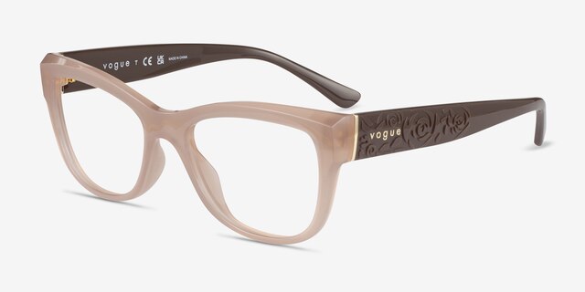 Vogue Eyewear VO5528 Brown PlasticEyeglass Frames from EyeBuyDirect, Angle View
