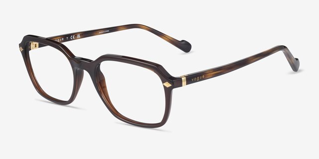 Vogue Eyewear VO5532 Brown PlasticEyeglass Frames from EyeBuyDirect, Angle View