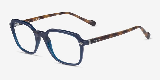 Vogue Eyewear VO5532 Navy PlasticEyeglass Frames from EyeBuyDirect, Angle View